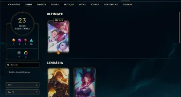 Unranked com 50 Champs e 23 Skins ( SUP / MID )