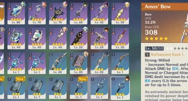 Genshin Impact, Conta com Childe,Xiao,Zhongli e Jean AR42