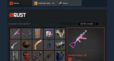 Steam com rust + 3 mil horas de rust + inventario top
