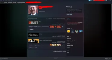 Steam com rust + 3 mil horas de rust + inventario top