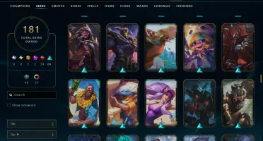 Conta Lol 181 Skins|Todos Os Bonecos|Full Acesso
