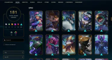 Conta Lol 181 Skins|Todos Os Bonecos|Full Acesso
