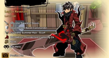 AQW Conta com muitas classes raras e varios hard farms