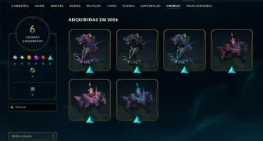 Ouro 4 com 50 Champs e 7 Skins