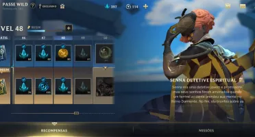 Conta wild rift com 65 skins e passe ativo.