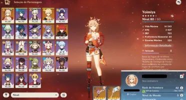CONTA GENSHIN YOIMIYA C1+THUNDERING PULSE+HARPA+DILUC+KEQING