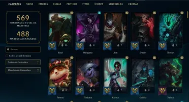 Conta League Of Legends, Todos Os Campeões, 145 Skins, Gold2
