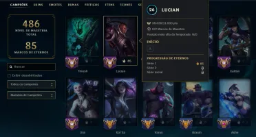 Conta Lol 100% Segura Full Acesso| Skins 182 | Nvl 309 | VIP