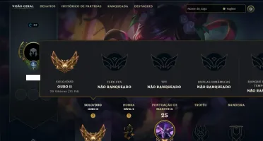 Ouro 2 com 40 Champs e 5 Skins