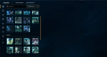Ouro 2 com 40 Champs e 5 Skins