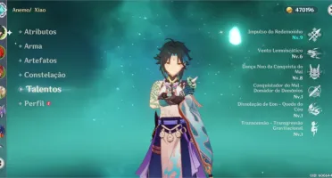 AR 55(XIAO+DILUC+CHILDE+KEQING+TUM.DO LOBO+70 DESTINOS)