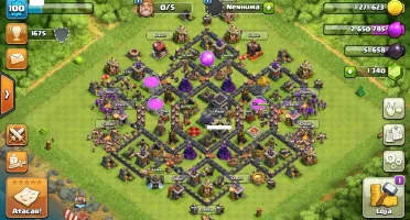 CLASH OF CLANS CV 9 LVL 100