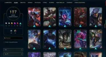 Bronze 1 com TODOS os Champs e 127 Skins (Mais de 100 Jogos)