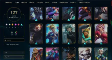Bronze 1 com TODOS os Champs e 127 Skins (Mais de 100 Jogos)