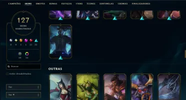 Bronze 1 com TODOS os Champs e 127 Skins (Mais de 100 Jogos)