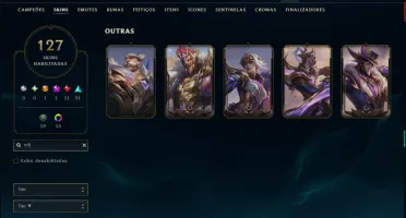 Bronze 1 com TODOS os Champs e 127 Skins (Mais de 100 Jogos)