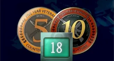 CONTA ANTIGA STEAM 18 ANOS MEDALHAS 5 E 10 ANOS DE SERVIÇO