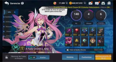 Vendo conta grand chase mobile meio end game