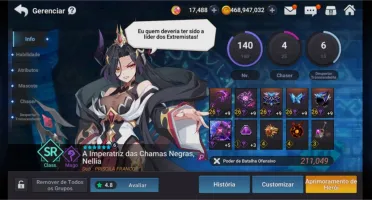 Vendo conta grand chase mobile meio end game