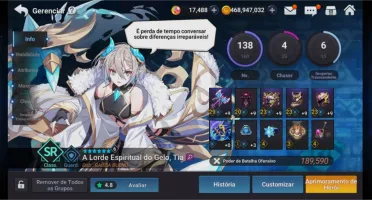 Vendo conta grand chase mobile meio end game