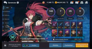 Vendo conta grand chase mobile meio end game