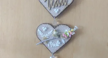 Arranjo de Porta - Pingente coração