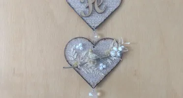 Arranjo de Porta - Pingente coração