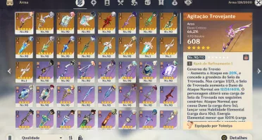 Conta Genshin Impact - 3 anos + de uso - COMPLETA
