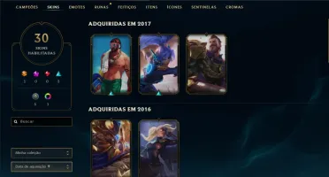 Conta League of Legends 88 champs / 30 skins / 14K DE EA