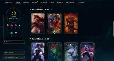 Conta League of Legends 88 champs / 30 skins / 14K DE EA