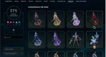 Pax Sivir / Jinx fragmentada 1540 Skins e muita mais!
