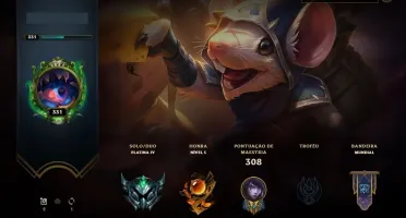 Conta LOL PLatina Smurf
