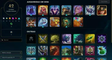 Lol Ferro, Lvl 30, com Skin Lendária, Upada na Mão, 7K Ea