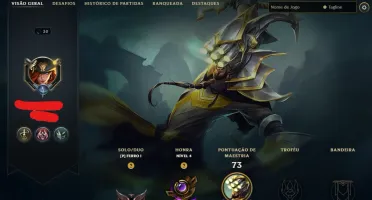 Lol Ferro, Lvl 30, com Skin Lendária, Upada na Mão, 7K Ea