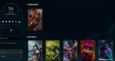 Lol Ferro, Lvl 30, com Skin Lendária, Upada na Mão, 7K Ea