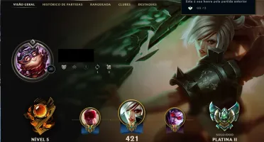 Conta platina 2 quase full champs