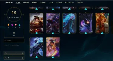 Fullacesso - 40 Skins - Level 142 - 107 Campeões