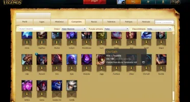 CONTA LEAGUE OF LEGENDS - TODOS CHAMPS - 120 SKINS - PLAT 3