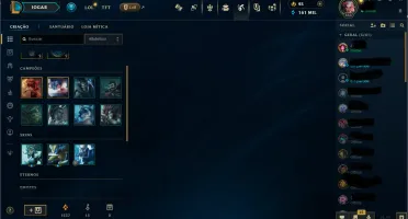 Conta lol ouro 2 mono lux 317 skins