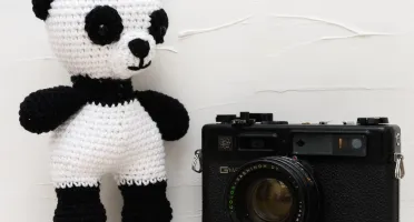 Panda Médio em Amigurumi