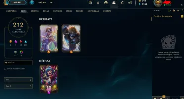 Conta De 2014, 212 Skins, Full Acesso