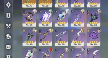 Ar40. Ayaka c1, Kokomi, Yoimiya, Albedo, Jean com skin