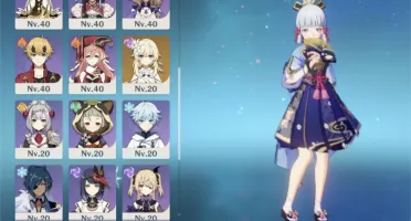 Ar40. Ayaka c1, Kokomi, Yoimiya, Albedo, Jean com skin