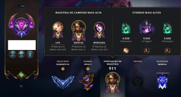 Conta LoL 818 skins - Janna Vitoriosa + Kayle Juíza e MAIS!