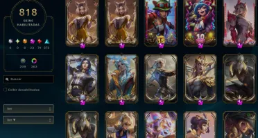 Conta LoL 818 skins - Janna Vitoriosa + Kayle Juíza e MAIS!