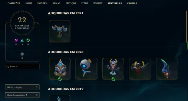 CONTA NO LOL GOLD IV 97 SKINS NV 333