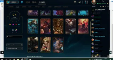 Conta Diamond 4, 21 skins( 1 lendária, 6 épicas) 79 campeões