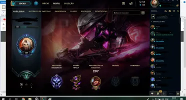 Conta Diamond 4, 21 skins( 1 lendária, 6 épicas) 79 campeões