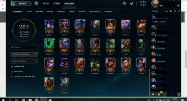 Conta Diamond 4, 21 skins( 1 lendária, 6 épicas) 79 campeões