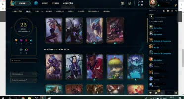 Conta Diamond 4, 21 skins( 1 lendária, 6 épicas) 79 campeões